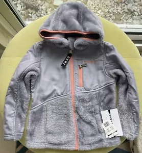 Youth Girls DKNY Sport Grey With Pink full zip Hoodie Jacket Size 5/6 - Picture 1 of 8