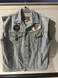 Vintage 90s Gold Wing Riders Honda Biker Vest Pin Patches XL Made In USA - Bild 1 von 6