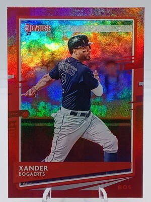 2020 Panini Donruss Xander Bogaerts Holo Red #75 - Image 1 of 2