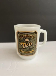 Vintage 80er Tante Jennys Teebecher Anchor Hocking Good Sippin' Since 1893 EUC - Bild 1 von 5