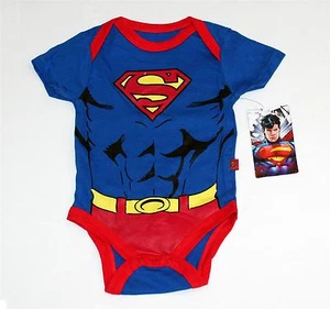 SUPERMAN DC Comics SUPERHERO Baby Infant Toddler ONE PIECE BODYSUIT 3 6 9 Months - Picture 1 of 1