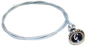1960 1961 1962 1963 CHEVROLET GMC TRUCK CHOKE CABLE BLACK / STAINLESS KNOB 66" - Picture 1 of 1