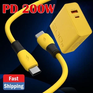200W Fast Charging USB Type C Wall Charger For Samsung Galaxy S25 Ultra S24 S23  - Picture 1 of 21