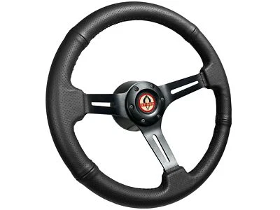 1968-78 Ford Mustang 6-Bolt Black Perforated Leather Steering Wheel Kit, GT 500 - Image 1 of 4