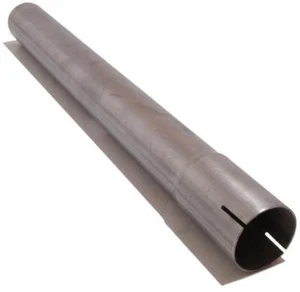 Edelstahl Sportauspuff Auspuff Rohr Ø 50mm geweitet + Steckverbindung 500mm - Afbeelding 1 van 3