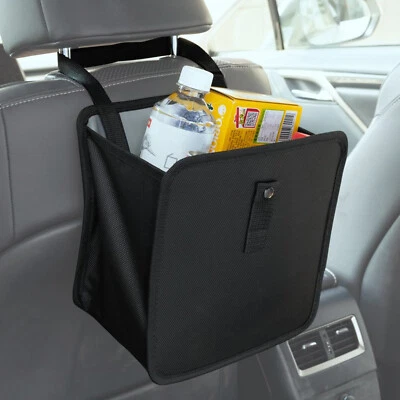 Car Trash Can Seat Hang Wastebasket Foldable For Van Truck Caravan Boat Travel - Image 1 of 4