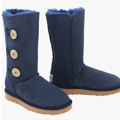 Stivali UGG Australia Bailey Button Triplet blu taglia 8