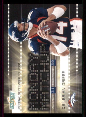 2002 Score Monday Matchups #1 Brian Griese - Image 1 of 2