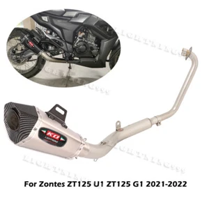 Tubo silenciador escape cabezal enlace delantero 2" para Zontes ZT125 U1 ZT125 G1 2021 2022 - Imagen 1 de 11