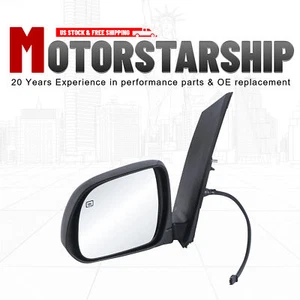 1x Driver Side Power Heated Manual Folding Mirror for 2013-2017 Toyota Sienna - Picture 1 of 12