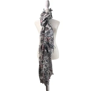Soft Oversize Wrap AOP Cotton Scarf Shawl NWT Boho Bohemian Hippie Western India - Picture 1 of 5