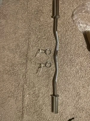 EZ Curl Bar  47 inch Curved Olympic Weight Bar - Image 1 of 3