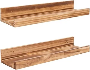 AZSKY 48 Inches Long Wood Photo Picture Ledge Shelf with Lip Floating Shelves - Picture 1 of 6