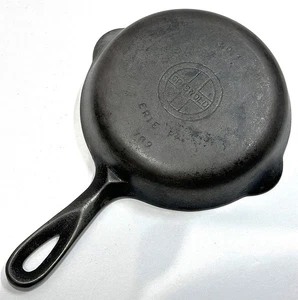 Vintage Griswold ghisa n.3 709 piccolo blocco padella Erie PA fondo tondo liscio - Foto 1 di 7