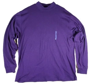 NEW VINTAGE MENS ROUNDTREE & YORKE XL 100% COTTON PURPLE TURTLENECK LS SHIRT NWT - Picture 1 of 2