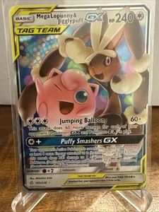 Pokémon Karte Mega Lopunny & Jigglypuff GX 165/236 Cosmic Eclipse Tag Team  - Bild 1 von 2