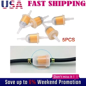 5 pack New Motor Inline Gas Oil Fuel Filter Small Engine For 1/4'' ※ - Bild 1 von 12