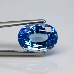 8-10 Ct Ice Blue Natural Sapphire Stunning Oval Cut Loose Gemstone With Gift - Picture 1 of 3