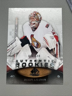 2010-11 SP Game Used Authentic Rookies #116 ROBIN LEHNER RC 054/699 Senators - Image 1 of 3