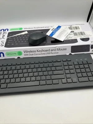 Wireless Keyboard & Mouse Combo, 104 Keys, Optical, USB Nano Receiver,Greystone - Image 1 of 4