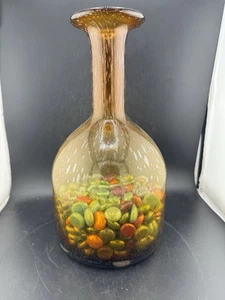 Bernstein Becher Stil Vase mit Kieselfüllung / Saatglas / siehe Fotos - Bild 1 von 10