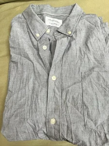 Burton Grey White Print Shirt Button Down Collar Long Sleeves Size XXL - Picture 1 of 3
