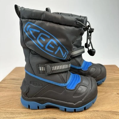 Nuevos Botines Forrados Gris/Azul Impermeables Keen Snow Troll Niños Pequeños Talla 8 C Foto 1 de 4