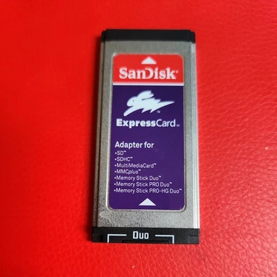 SanDisk ExpressCard Reader/Writer SD SDHC MS Memory Stick Duo MacBook Pro/PC - Image 1 of 2