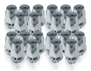 TORQUE 20 pcs of 33mm ABS Chrome Standart Push-on Chrome Plastic Lug Nut Covers - Picture 1 of 5