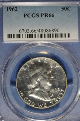 1962 PCGS PR66 FRANKLIN HALF DOLLAR #B50745 - Image 1 of 2