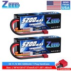 2x Zeee 11.1V 80C 5200mAh 3S LiPo Battery T Plug for RC Car Truck Heli Airplane