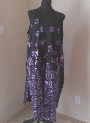 Lularoe Metallic Glittery Joy in Black & Purple Size X-Large (BN101) - Image 1 of 4