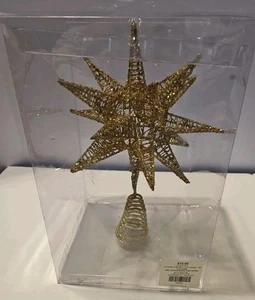 Gold Star Tree Topper Sparkly 2016 The Hobby Lobby Or Table Decoration - Picture 1 of 7
