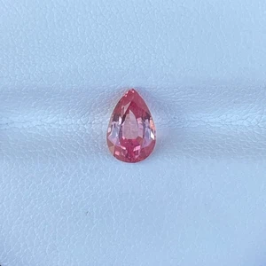 Certified 1.59 Carats Unheated Sri Lankan Padparadscha Orangish Pink Pear - Picture 1 of 6