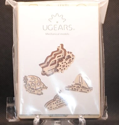 Puzzle mecánico UGEARS 3D madera U-Fidgets-Envíos. Juego de construcción 4 modelos Foto 1 de 3
