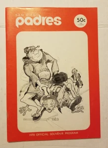 1970 San Diego Padres vs Atlanta Braves Souvenir Program Unscored - Bild 1 von 3