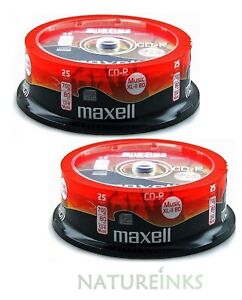 50 Maxell Blank CD-R XL-II 80 DIGITAL Audio Disc 52x 80min 700MB MUSIC CD