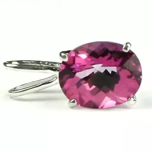 Colgante de plata esterlina 925, topacio rosa puro, SP002 - Imagen 1 de 4