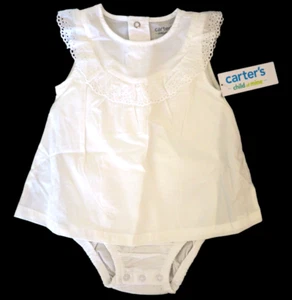 Child of Mine by Carters weiß Baumwolle Spitze Kleid Einteiler Größe 6-9 Monate NEU - Bild 1 von 5