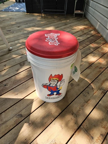 Vintage Nebraska Husker Bucket Cooler Cover