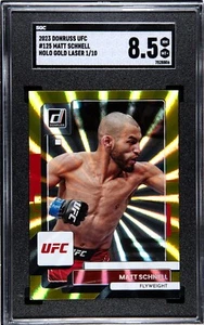 2023 Donruss UFC #125 Matt Schnell Holo Gold Laser Ser. # 1/10 - SGC 8.5 NM/MT+ - Bild 1 von 2
