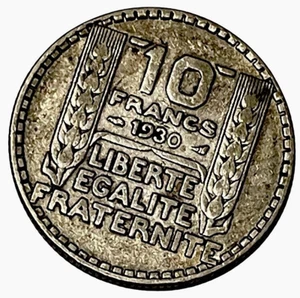 1930 France Silver 10 Francs World Coin KM# 878 Lot B2-214 Open Date - Picture 1 of 6