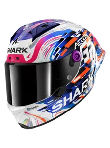 Shark Aeron GP Zarco GP de France White Blue, Full Face Motorcycle Helmet, NEW! - Picture 1 of 4