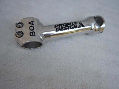 Profile Design BOA 1-1/8" Threadless Stem 140mm Reach 25.4mm clamp silver bike - Image 1 of 4