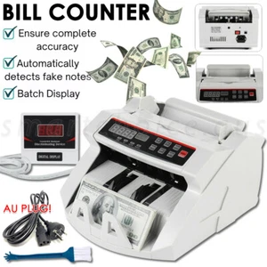 Bill Counter Money Cash Counter Machine Notes Counting Machine Automatic AU - Picture 1 of 12