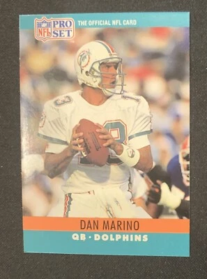 1990 Pro Set Football Error Dan Marino Front & Billy Ray Smith Back Mint Rare - Image 1 of 4