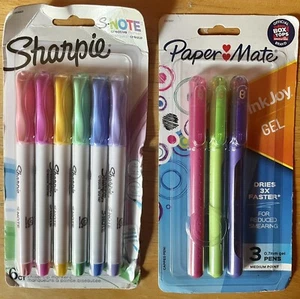 Sharpie S-Note Duo (6-Pack) Dual Ended Markers & Paper Mate Gel Pens (3-Pack) - Picture 1 of 5