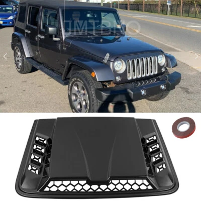 Borde decorativo de flujo de aire para capó de auto para Jeep Wrangler JK & JKU 2007-2018 Foto 1 de 4