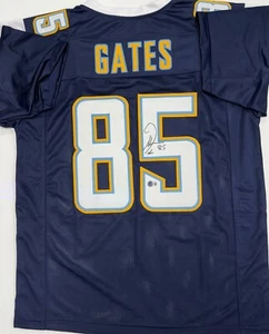 Chargers ANTONIO GATES Signed Custom Replica Blue Los Angeles Jersey AUTO - BAS - Picture 1 of 3