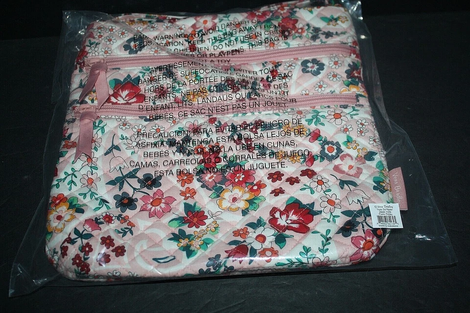 Vera Bradley Triple Zip Hipster Women's Crossbody Bag - Haymarket Paisley